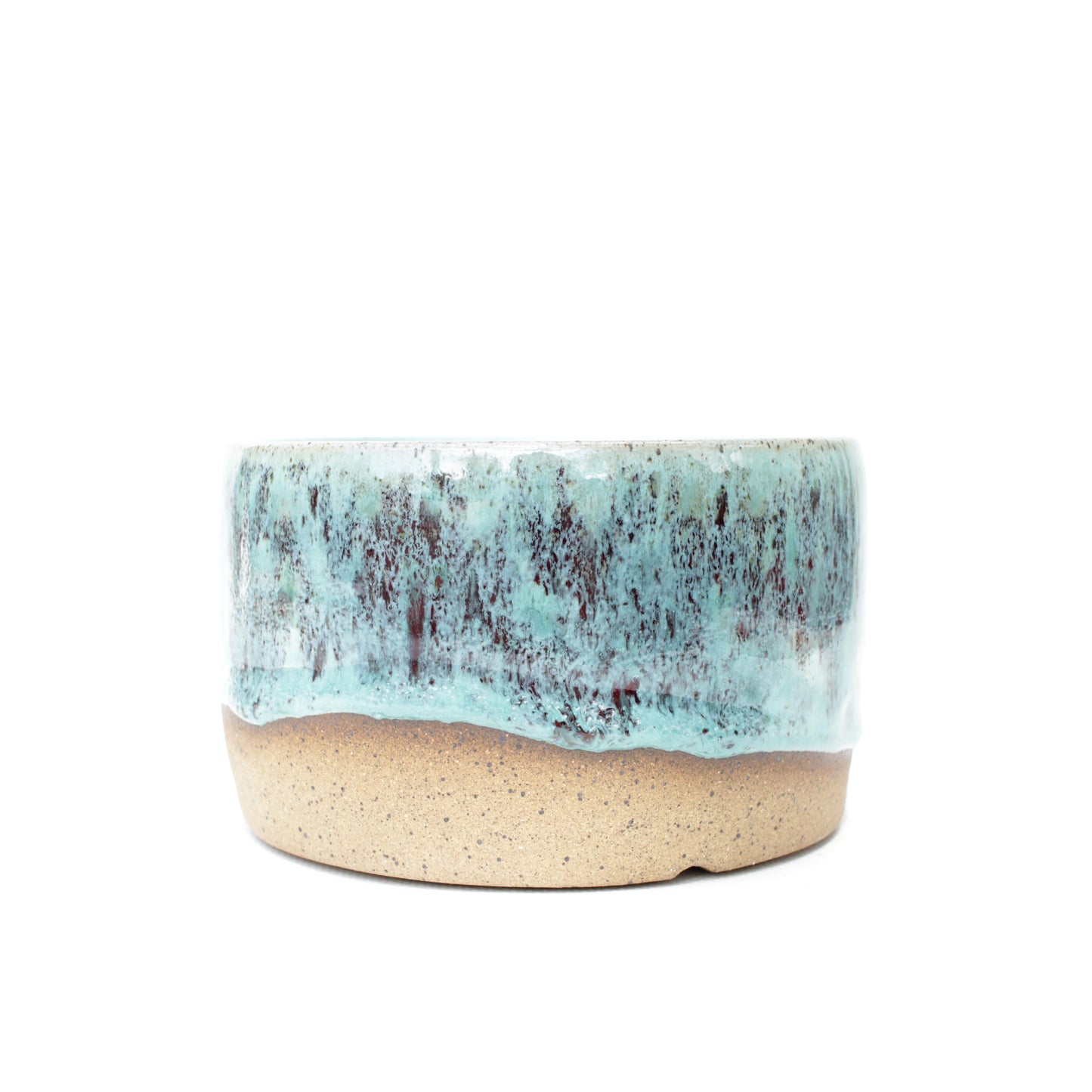 5" Blue Raspberry Speckled Stoneware Planter Pot
