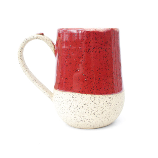 Red Speckled Stoneware Mug