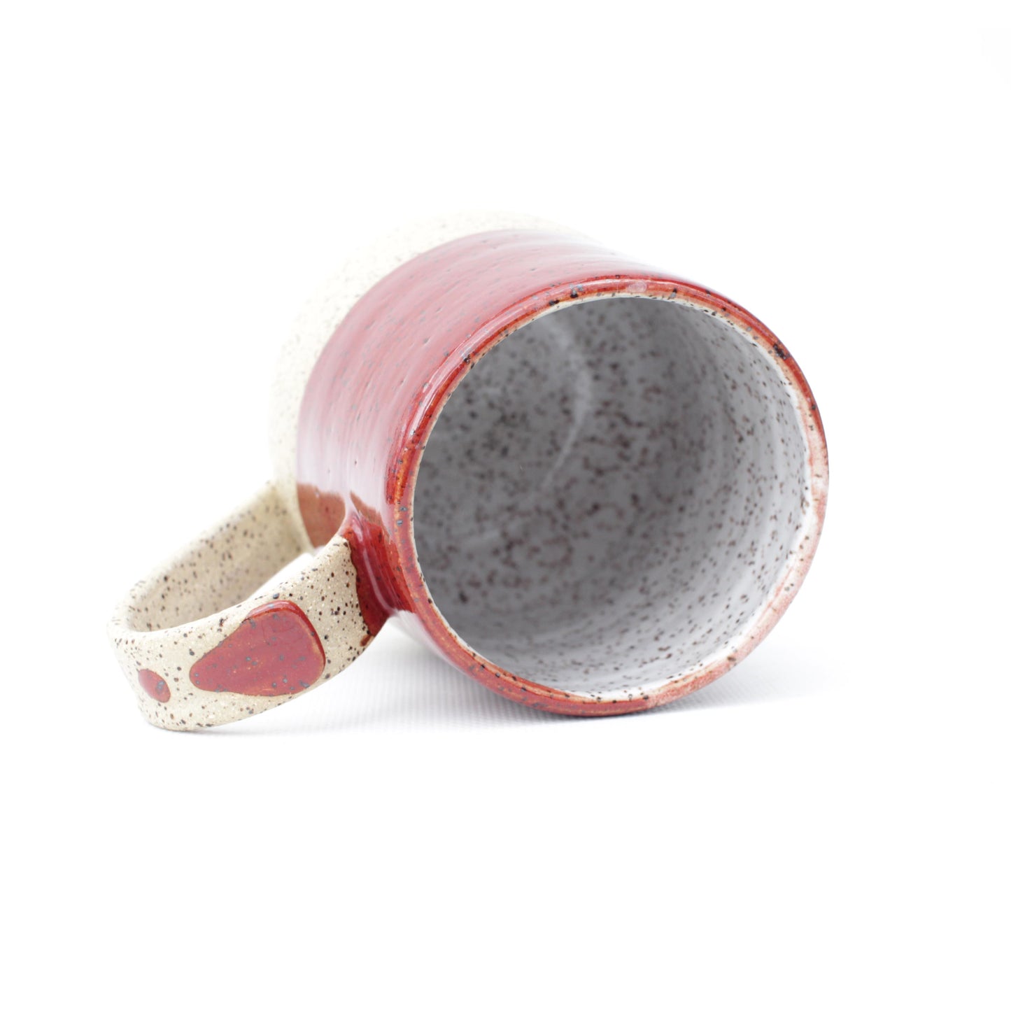Red Speckled Stoneware Mug