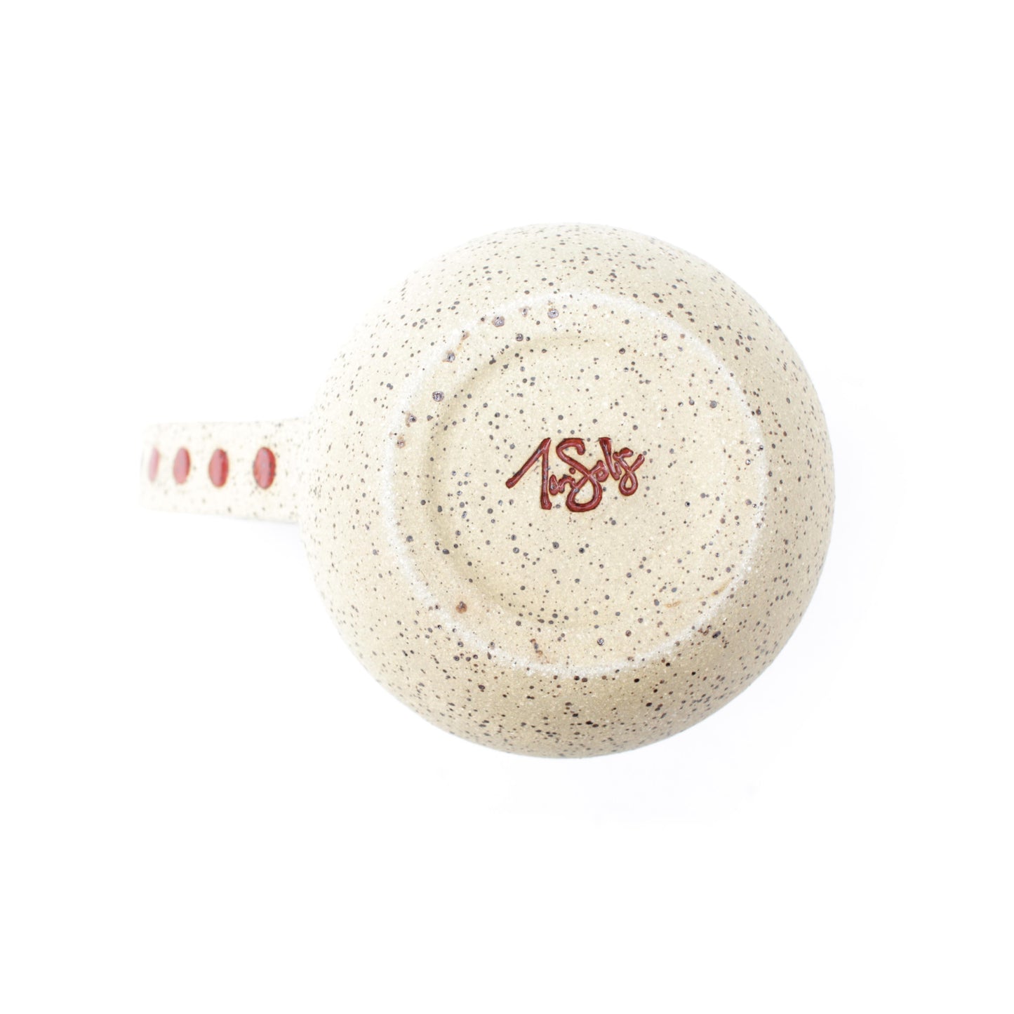 Red Speckled Stoneware Mug