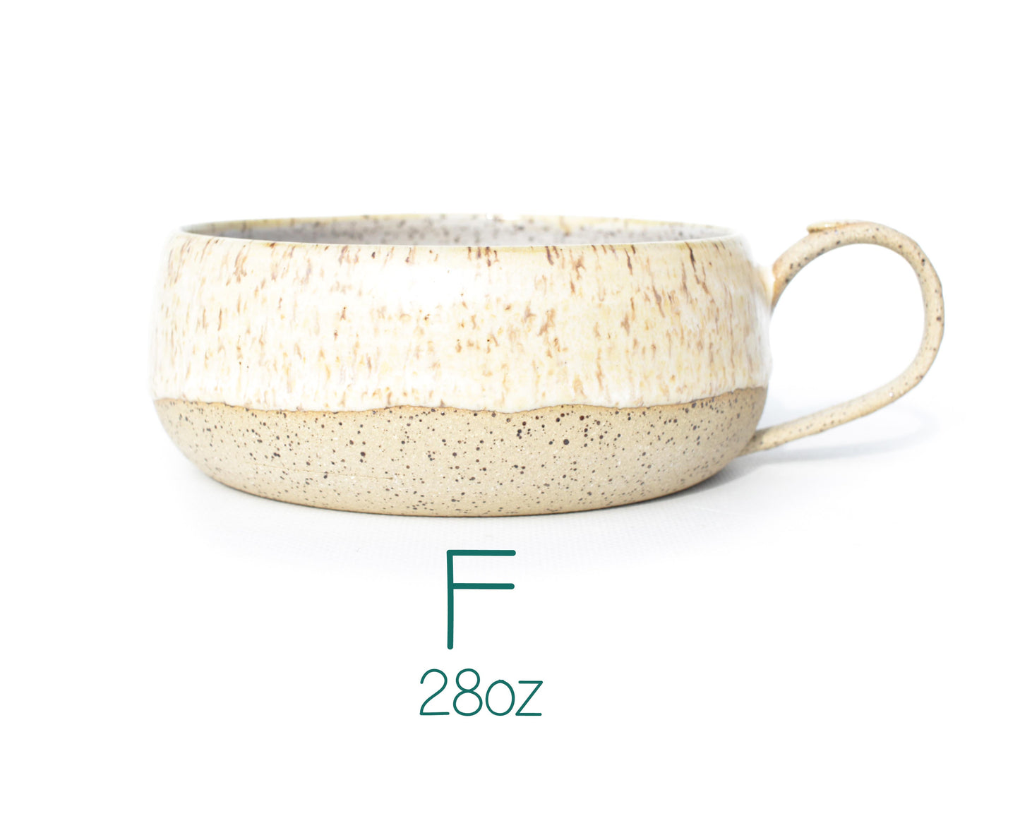 Toasted Cream Speckled Stoneware Latte Mug