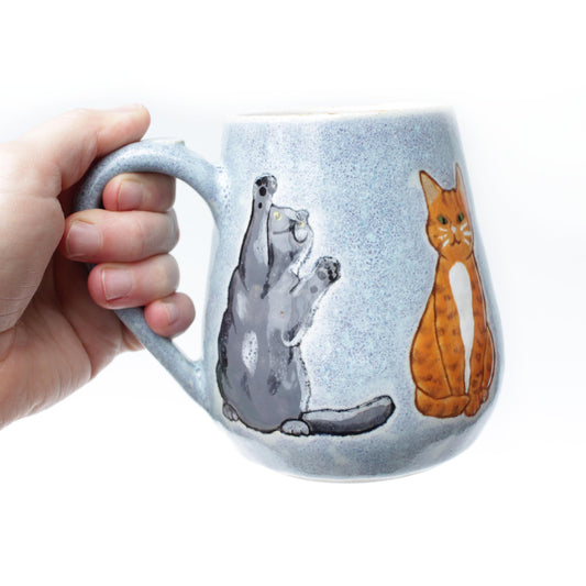 Cat Blue Violet Stoneware Mug