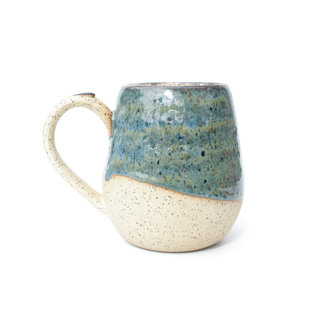 Blue Speckled Stoneware Mug