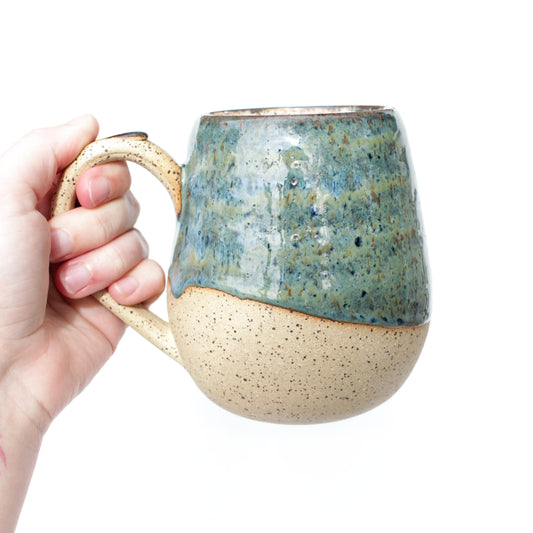 Blue Speckled Stoneware Mug