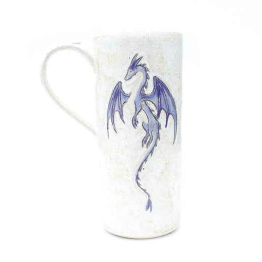 Purple Dragon Stoneware Mug with Handle