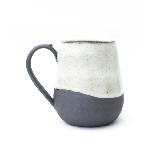Cream Black Stoneware Mug