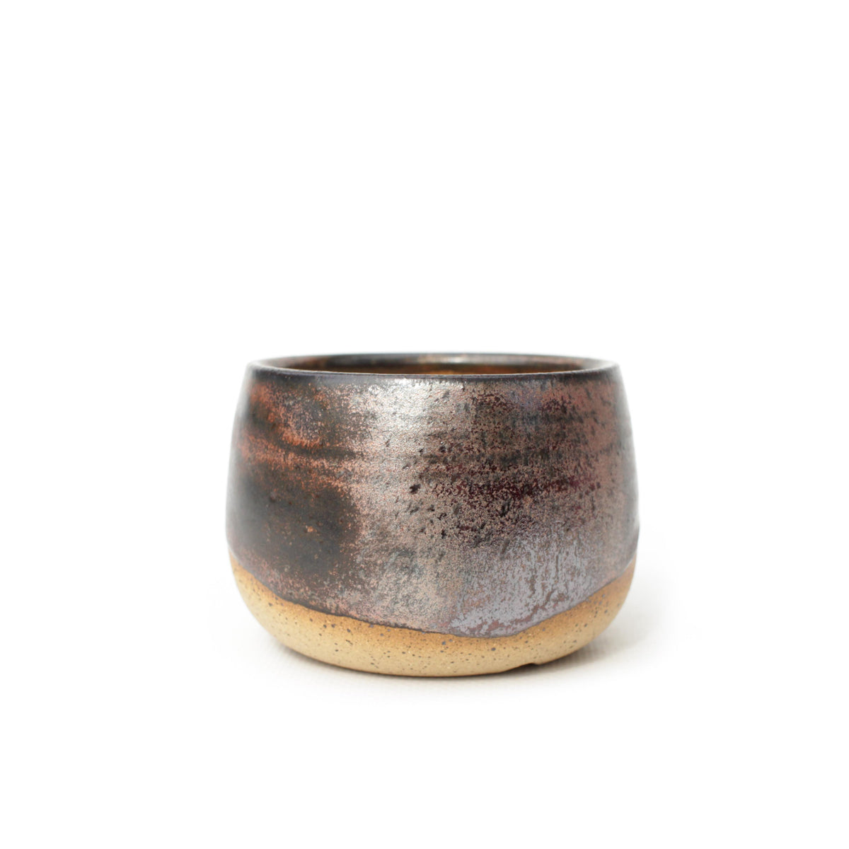 3" Red Bronze Speckled Stoneware Planter Pot