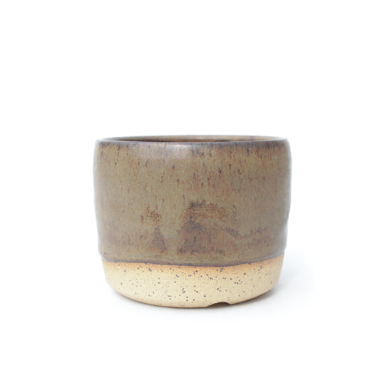 3" Brown Speckled Stoneware Planter Pot