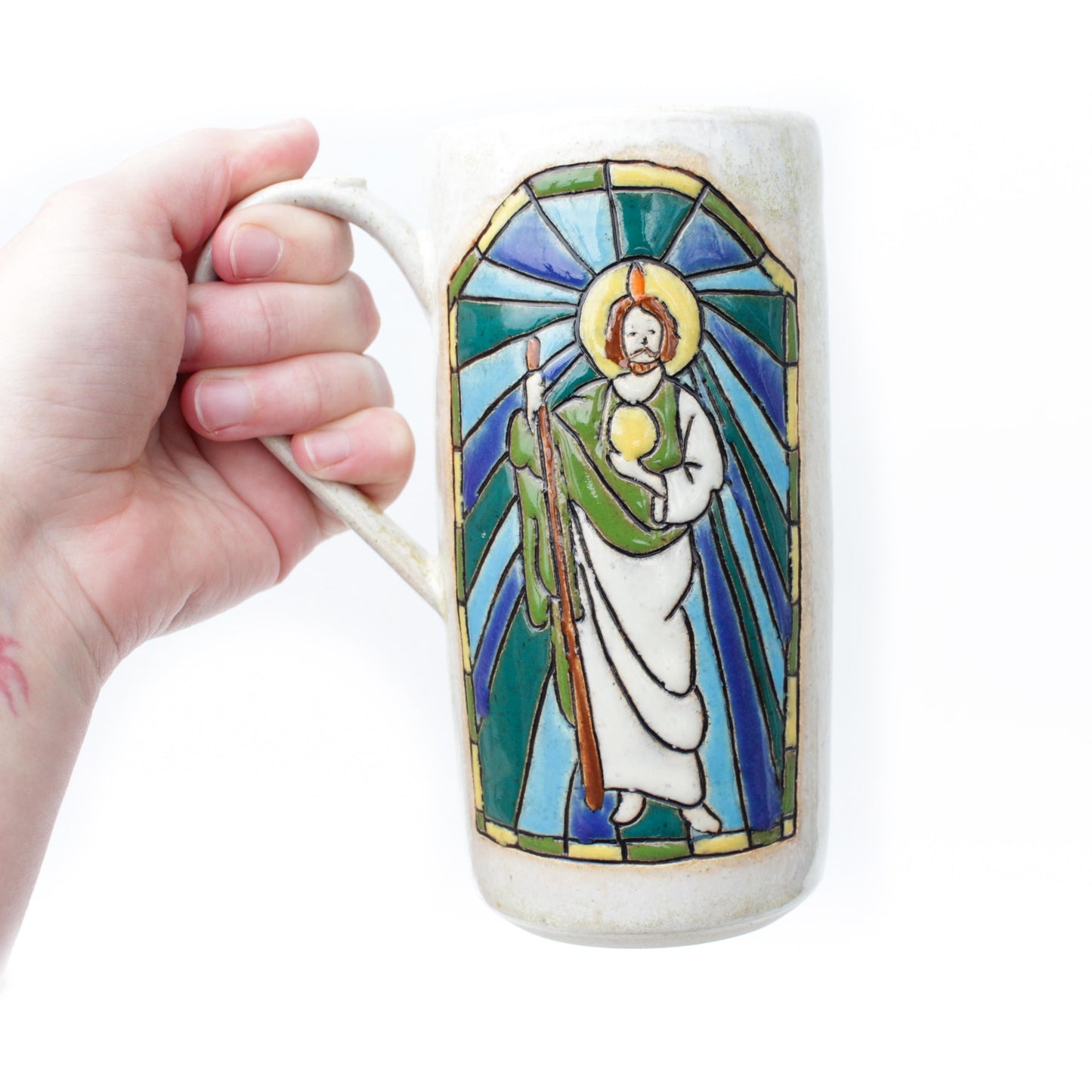 Saint Jude Stoneware Mug with Handle