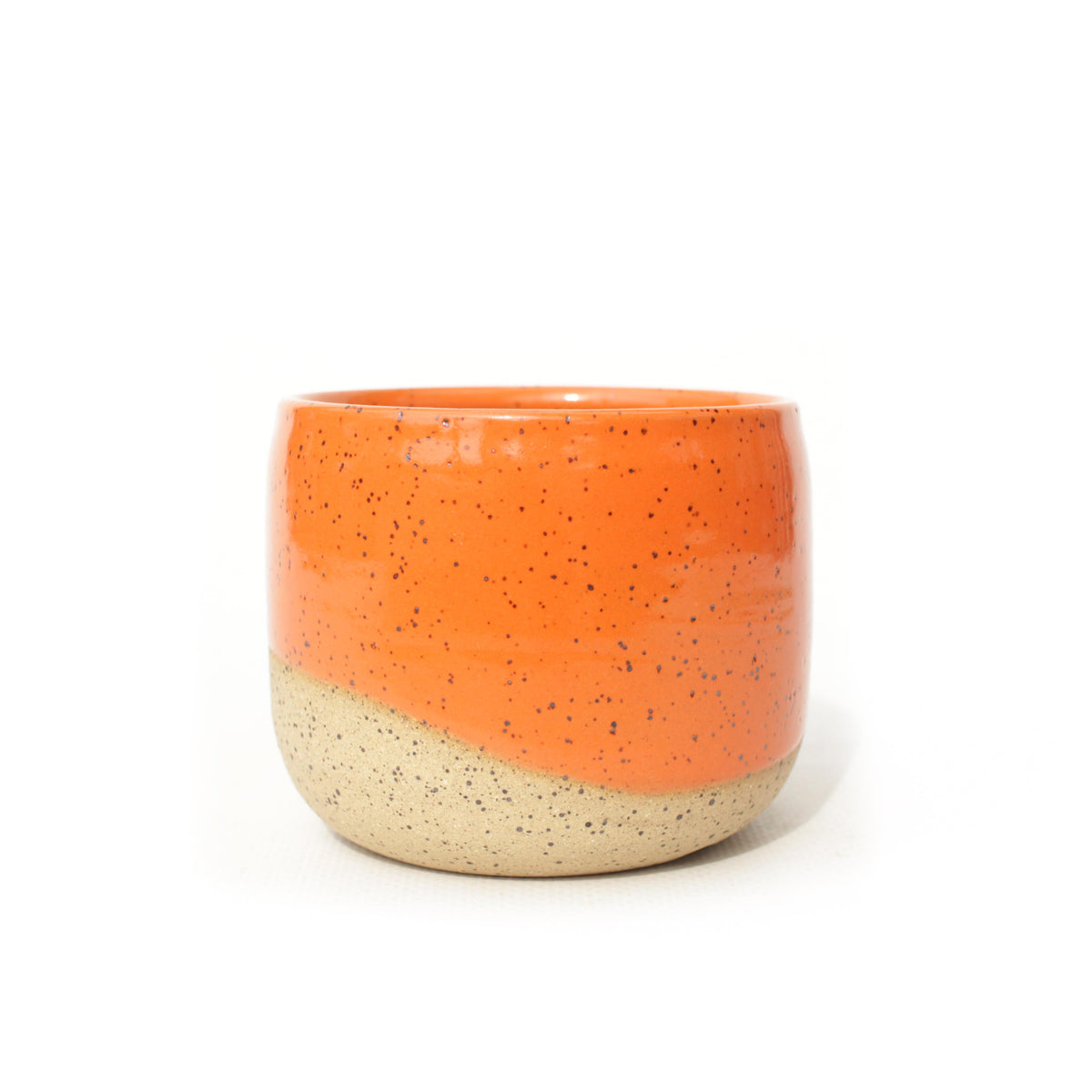 3" Orange Speckled Stoneware Planter Pot