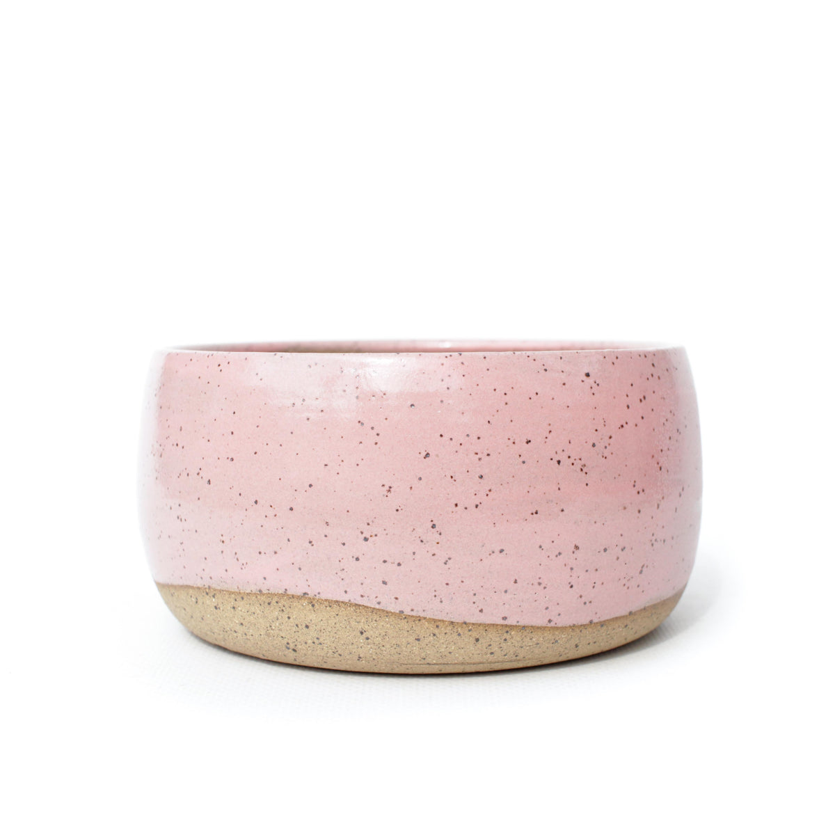 5" Pink Speckled Stoneware Planter Pot