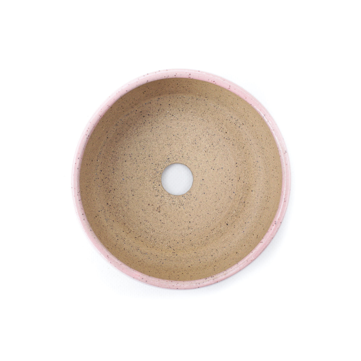 5" Pink Speckled Stoneware Planter Pot