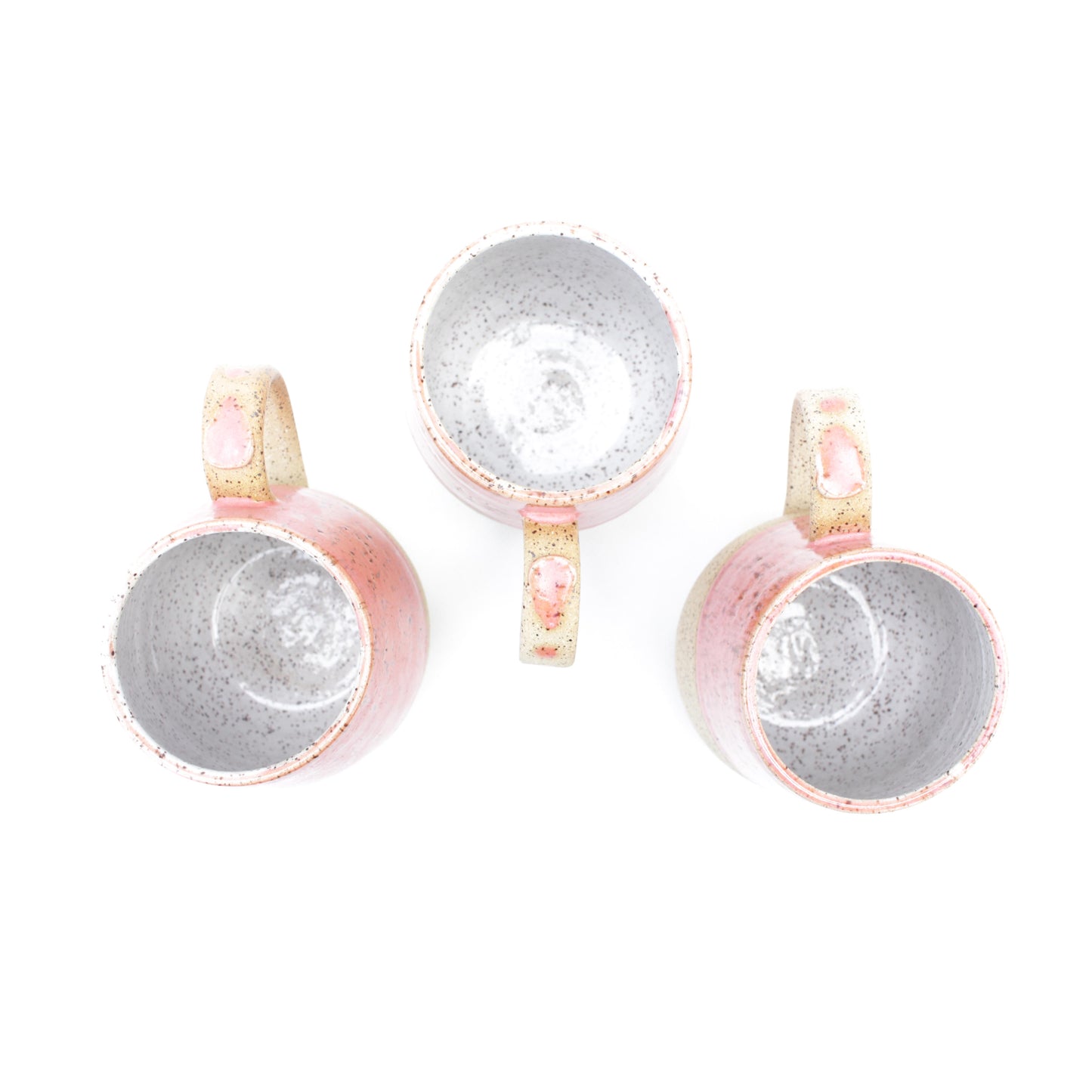 Coral Pink Speckled Stoneware Mug