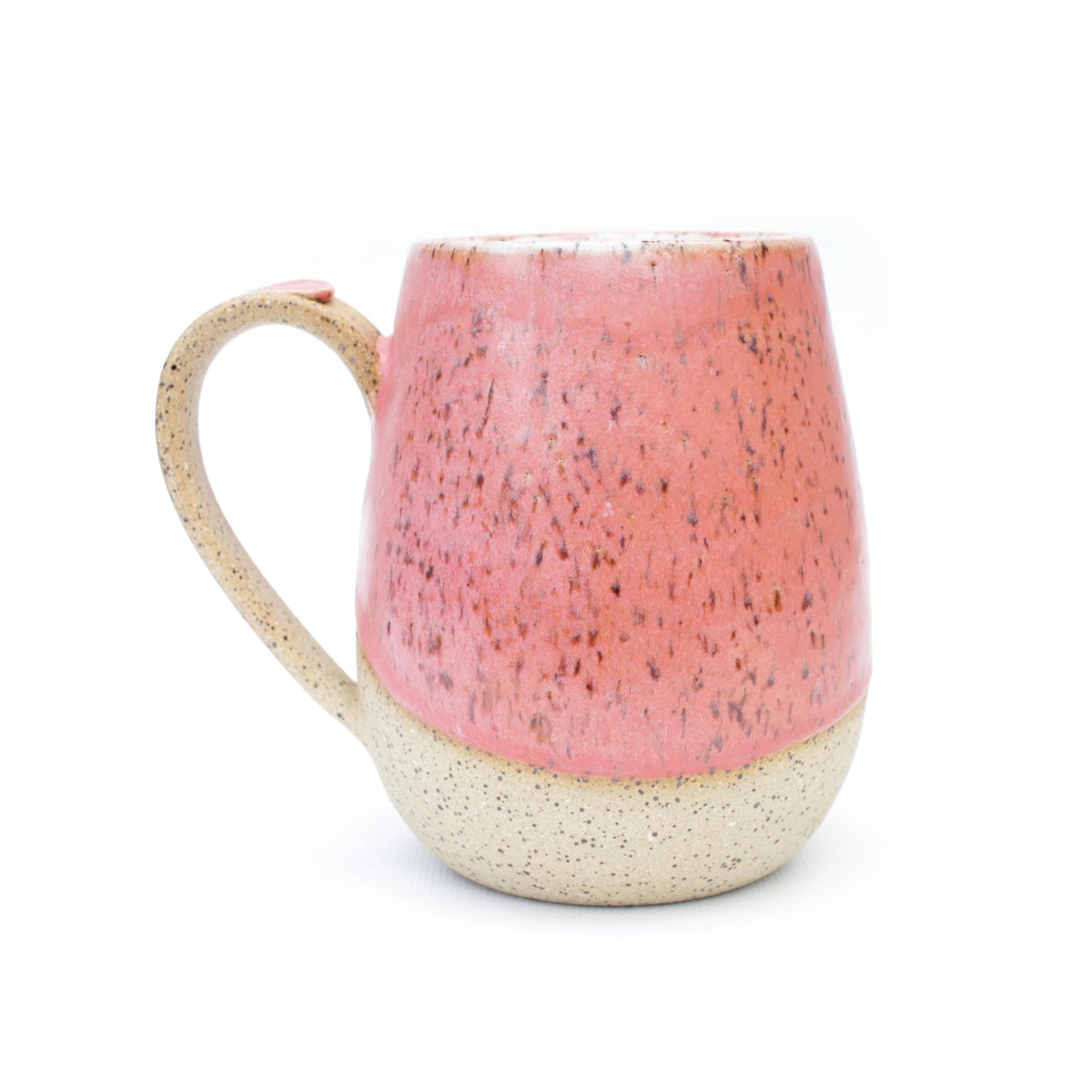 Coral Pink Speckled Stoneware Mug
