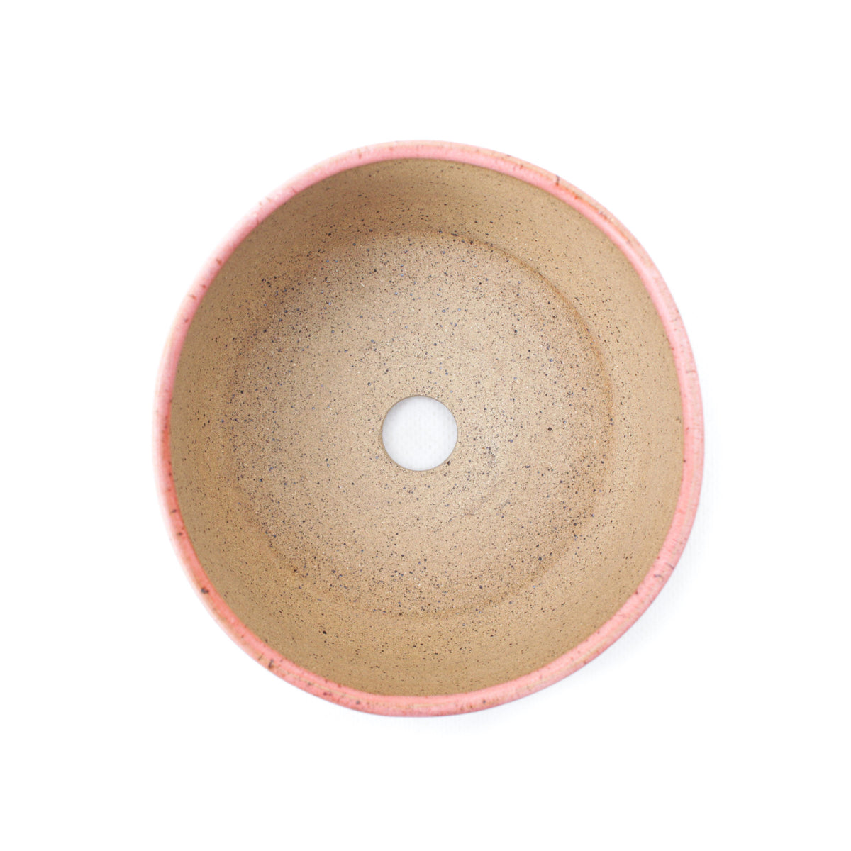 5.25" Coral Pink Speckled Stoneware Planter Pot