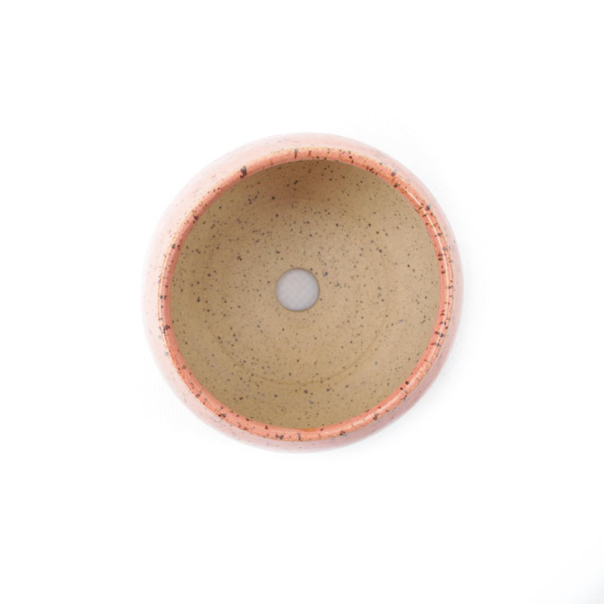 3.5" Pink Speckled Stoneware Planter Pot