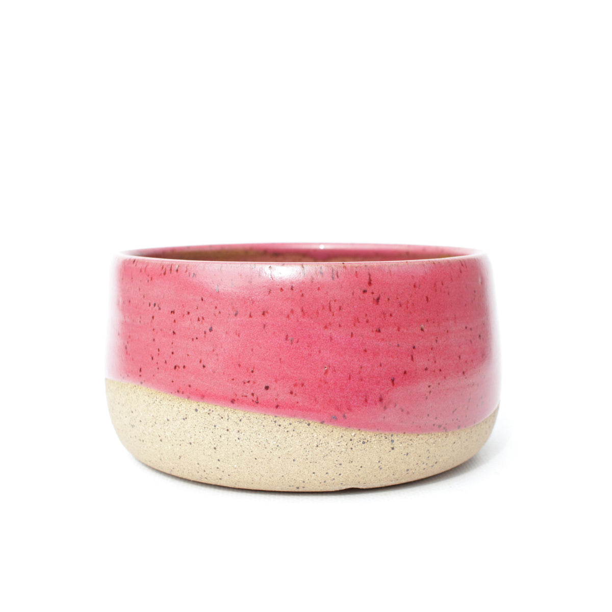 5" Magenta Speckled Stoneware Planter Pot