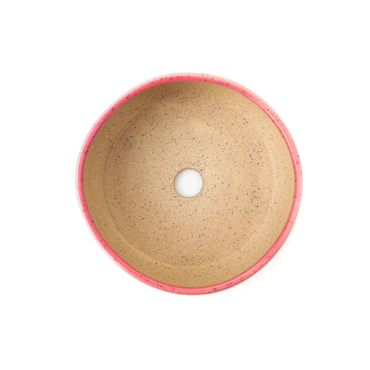 5" Magenta Speckled Stoneware Planter Pot