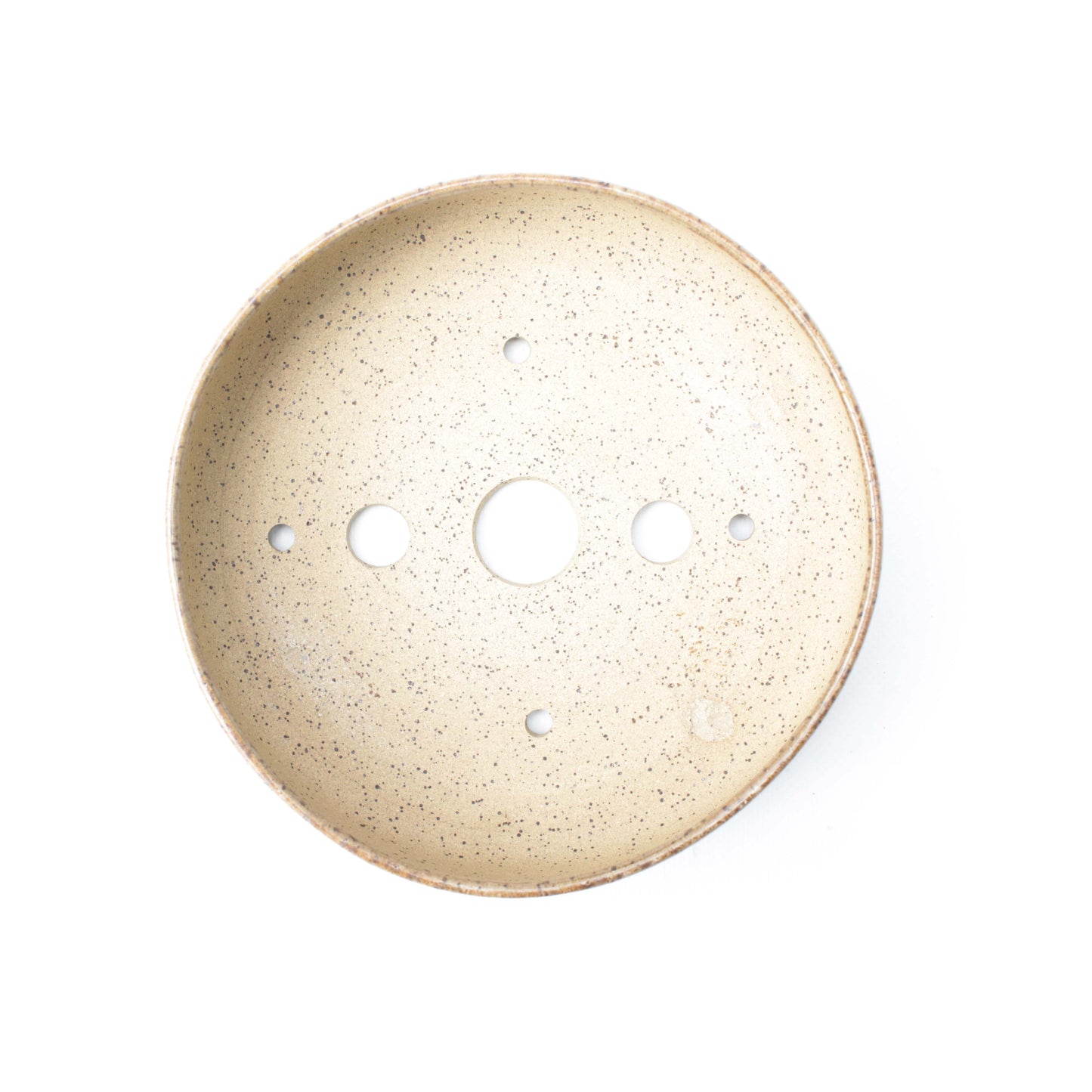 7.25" Golden Speckled Stoneware Bonsai Pot