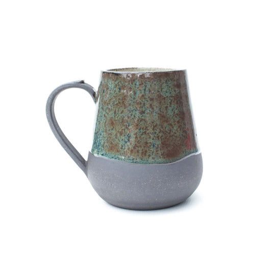 Blue Brown Black Stoneware Mug