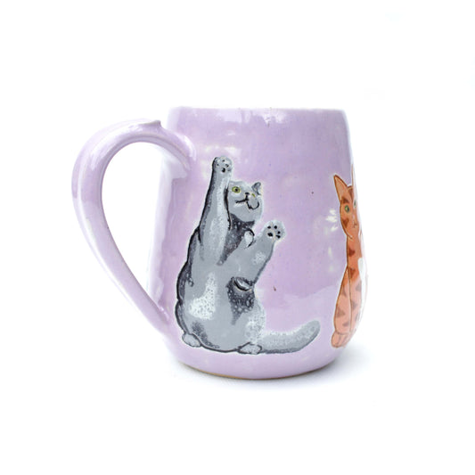 Cats Lilac Stoneware Mug