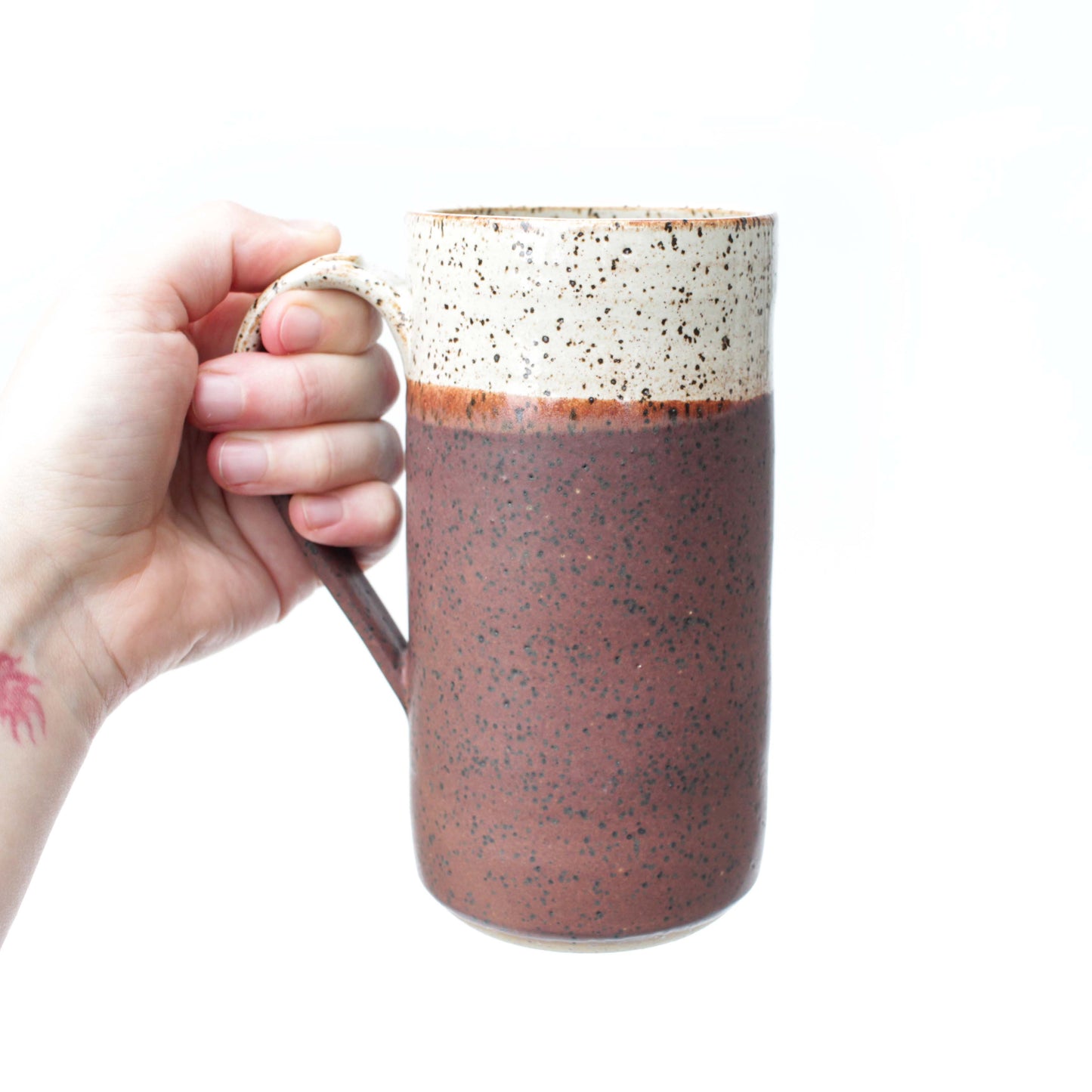 Rust Red Speckled Stoneware Stein