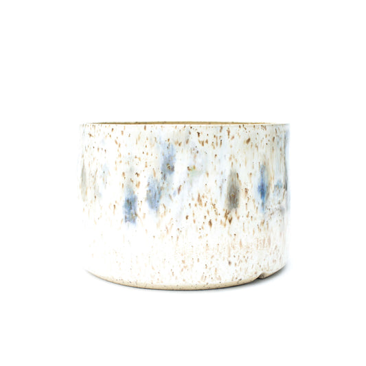 6" Pastel Blue Speckled Stoneware Planter Pot