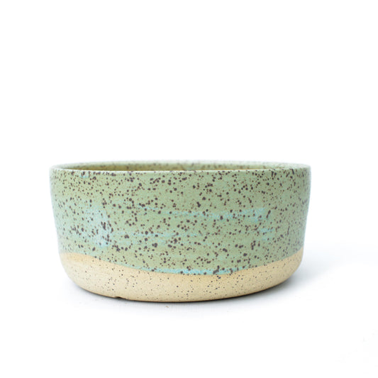 Matte Turquoise Speckled Stoneware Planter Pot 6.5"