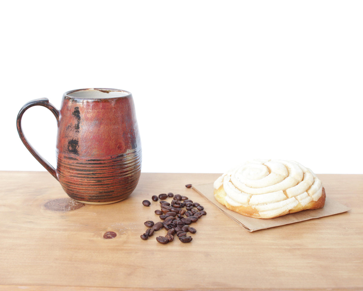 Copper Bronze Stoneware Mug