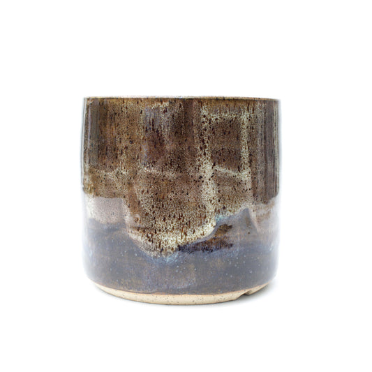 5" Brown Speckled Stoneware Planter Pot