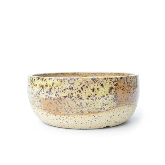 4.5" Leopard Speckled Stoneware Planter Pot