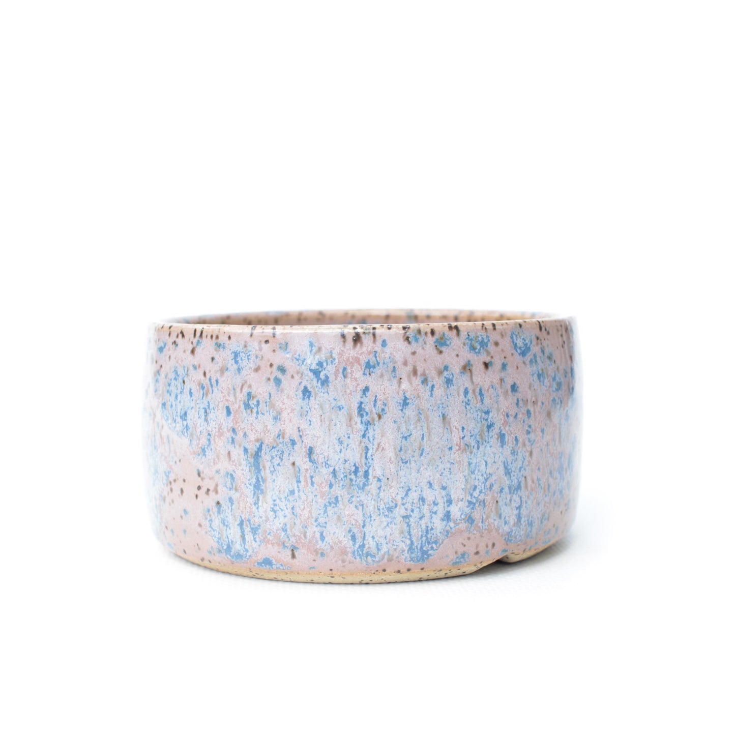 3.5" Pink & Blue Speckled Stoneware Planter Pot