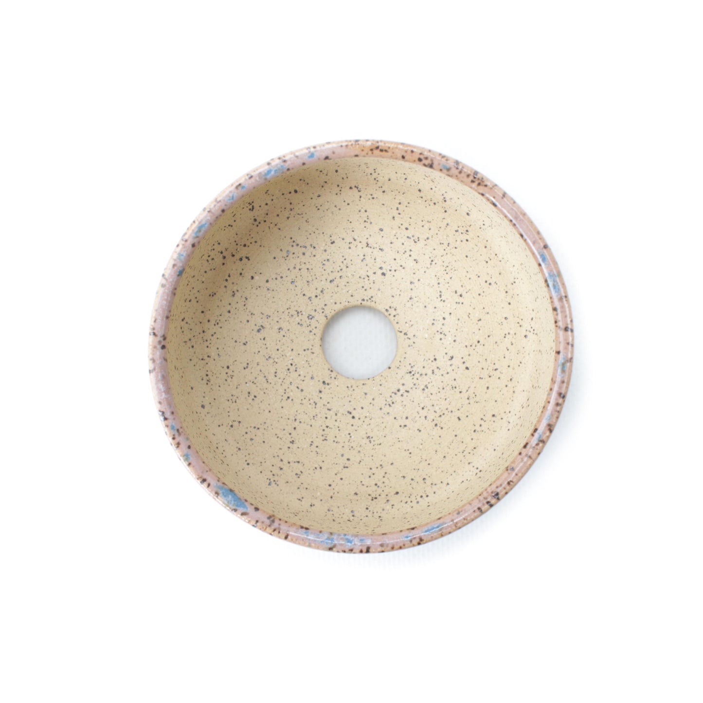 3.5" Pink & Blue Speckled Stoneware Planter Pot
