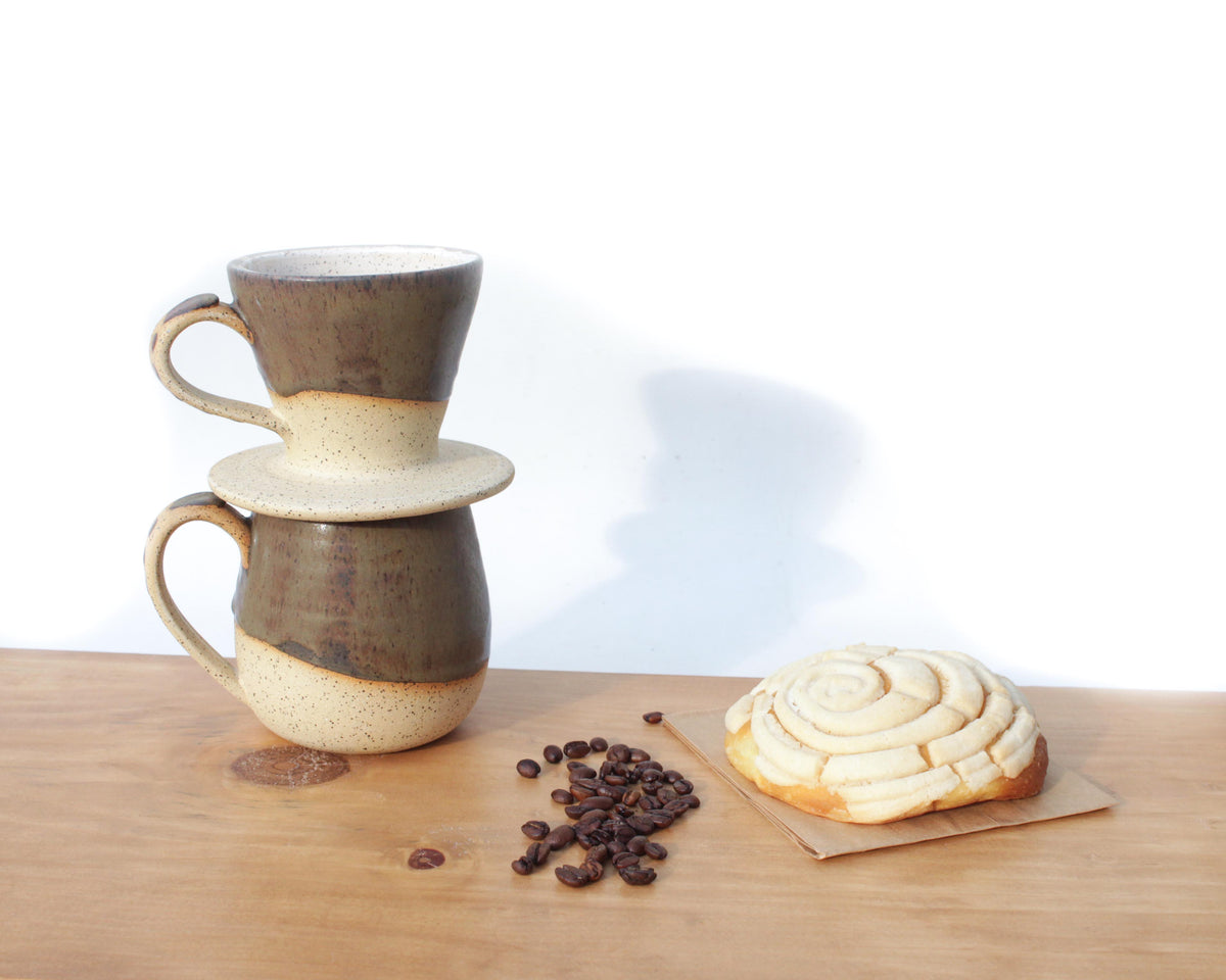 Brown Pour Over Coffee Maker Kit