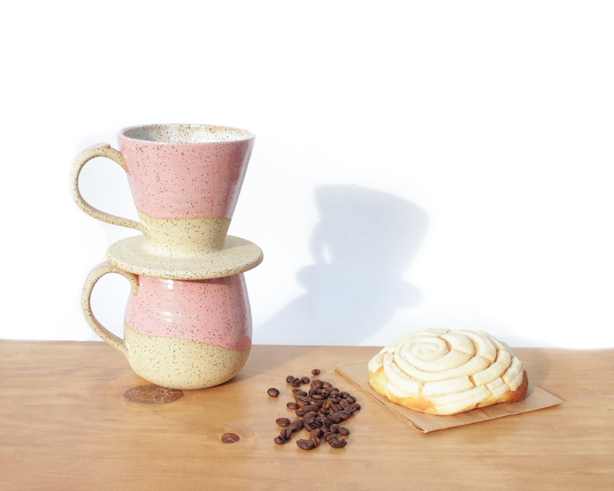 Pink Pour Over Coffee Maker Kit