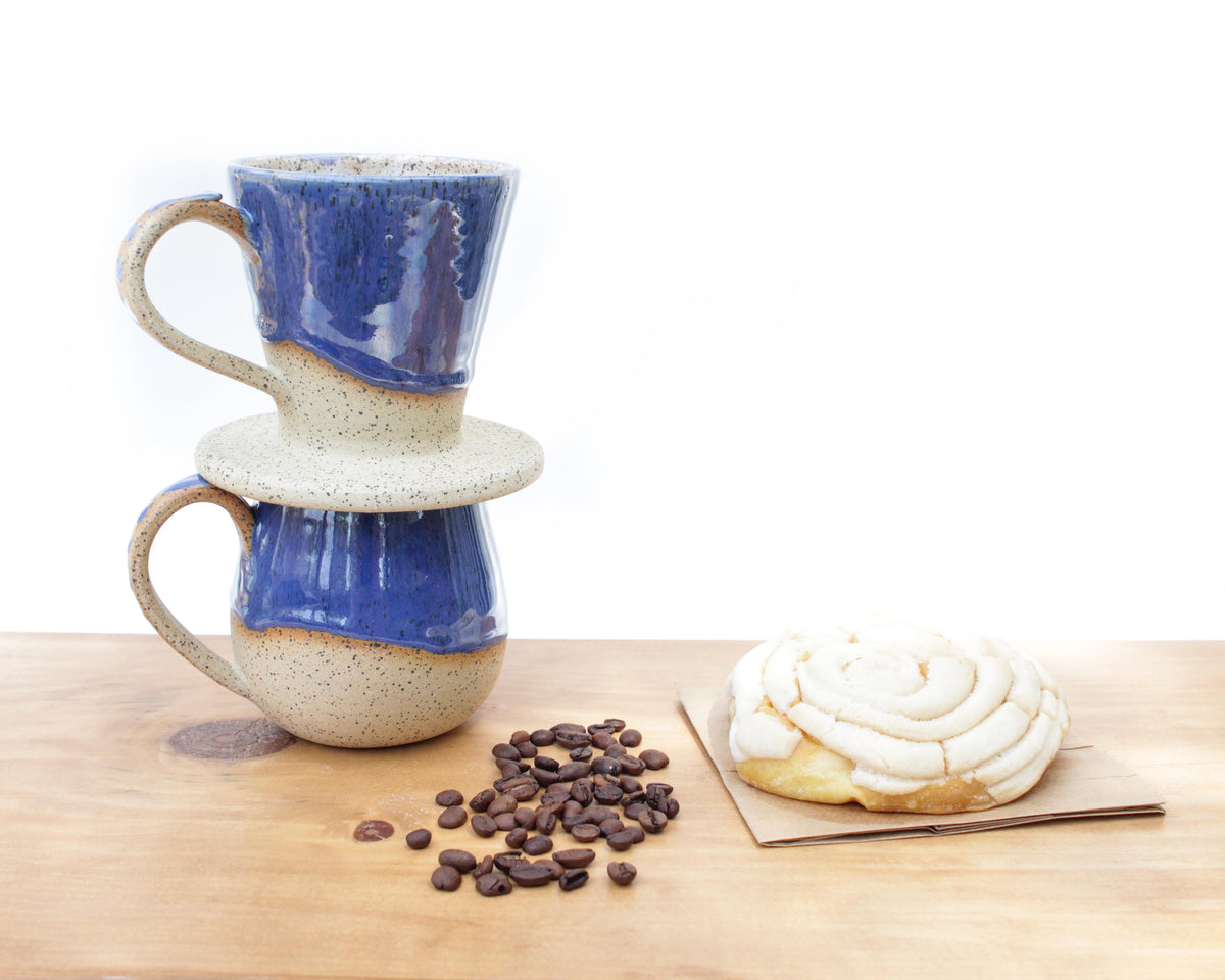 Blue Pour Over Coffee Maker Kit