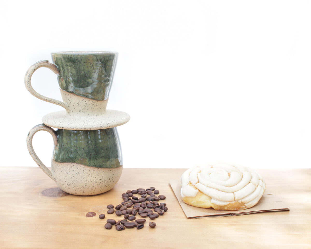 Green Pour Over Coffee Maker Kit