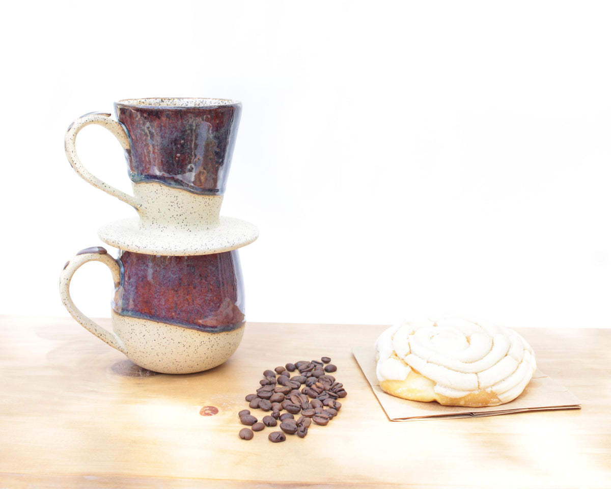 Cranberry Red Pour Over Coffee Maker Kit
