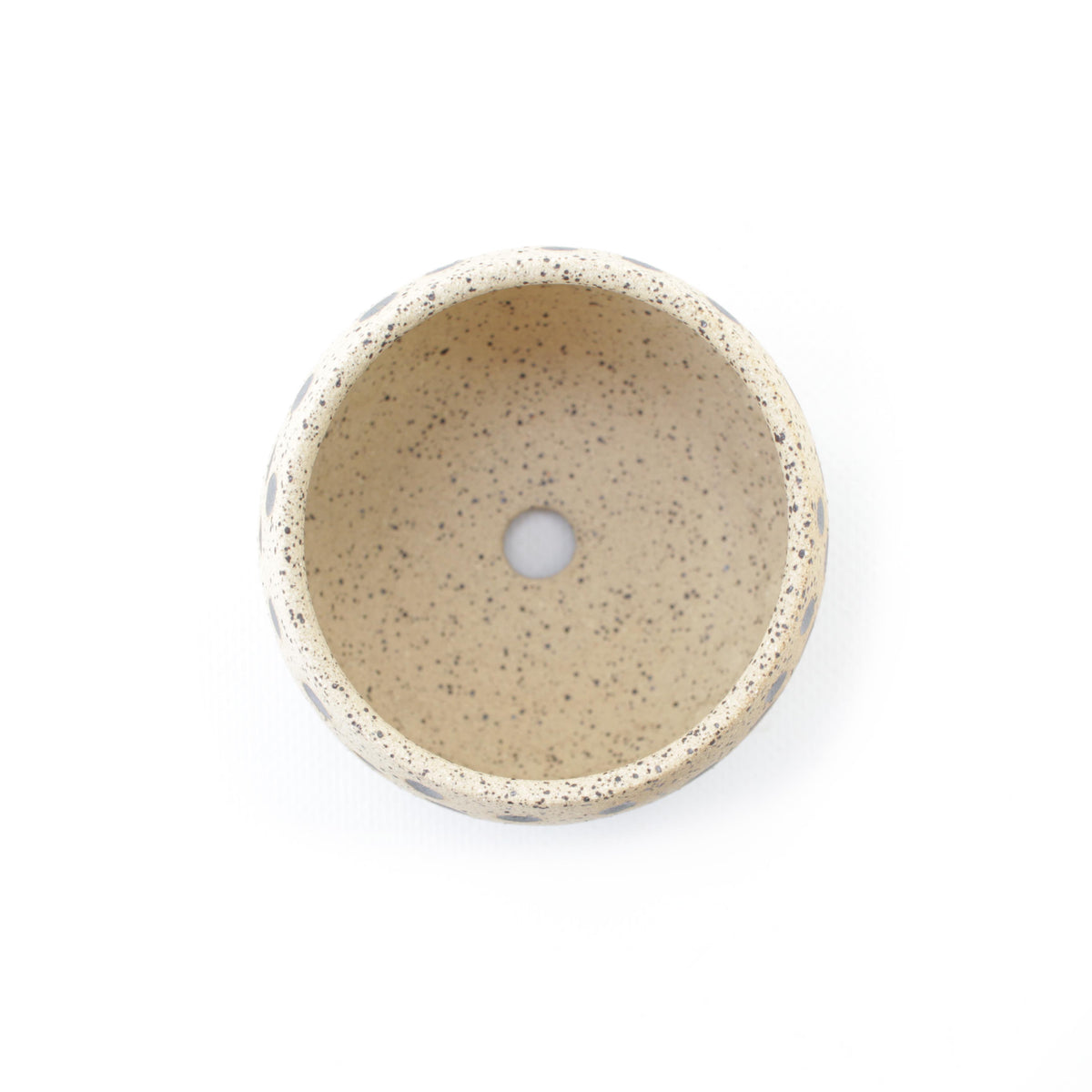 3.25" Metallic Speckled Stoneware Planter Pot