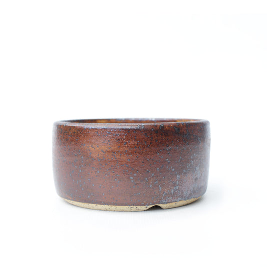 3.5" Red Brown Speckled Stoneware Planter Pot