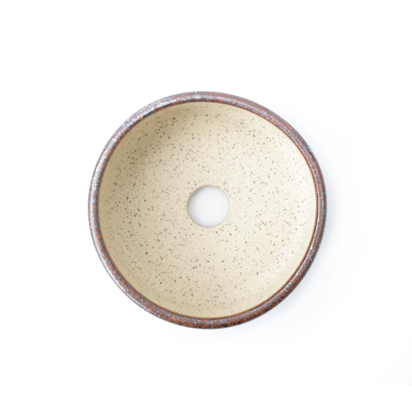 3.5" Red Brown Speckled Stoneware Planter Pot