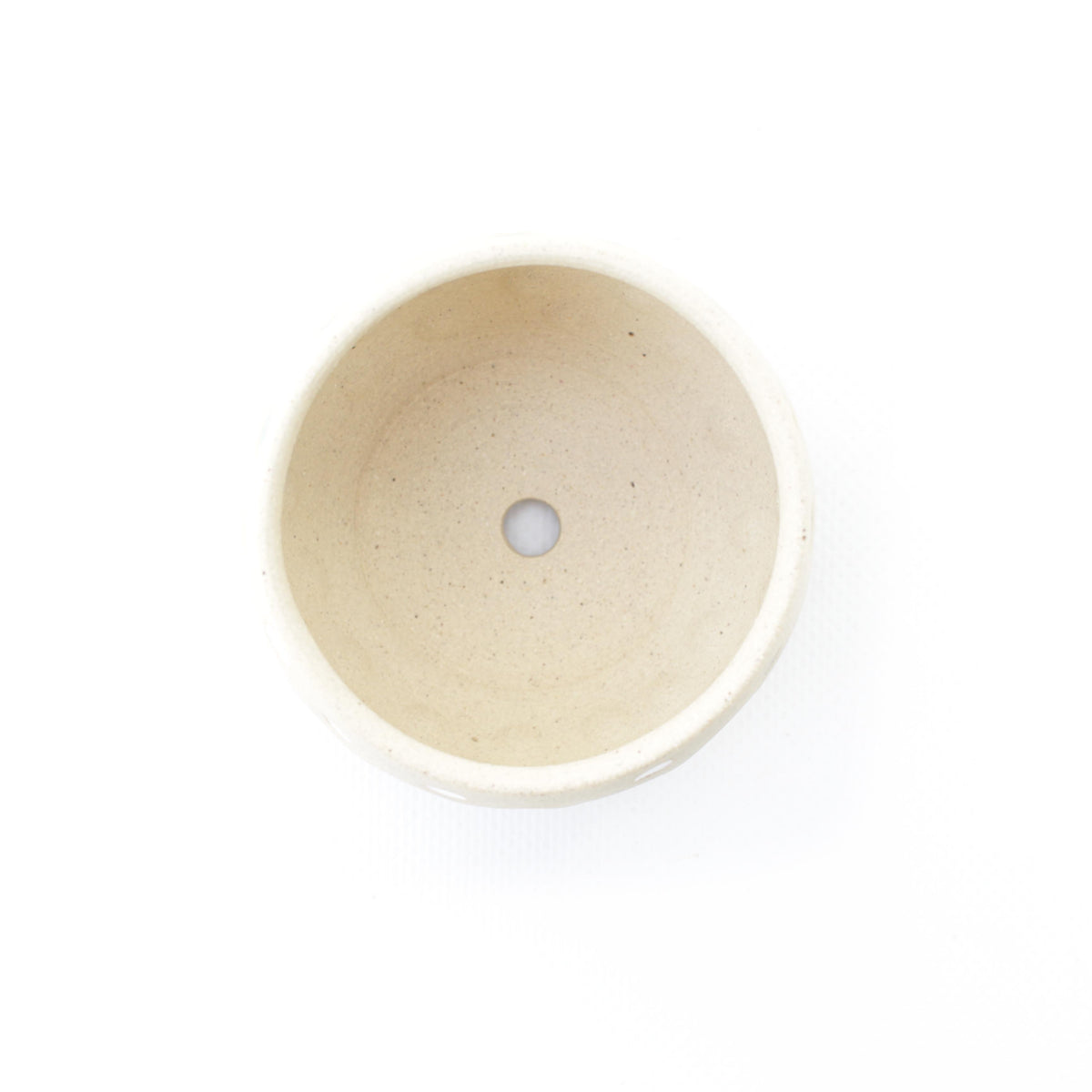 3" Neutral Tone Stoneware Planter Pot