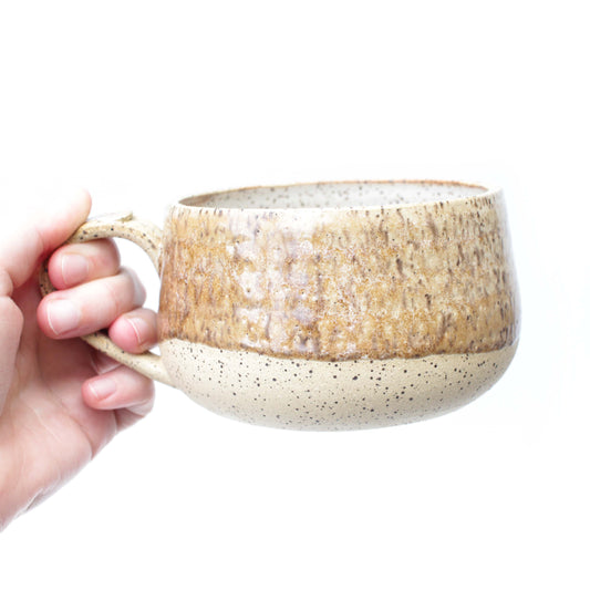 Golden Brown Speckled Stoneware Mug