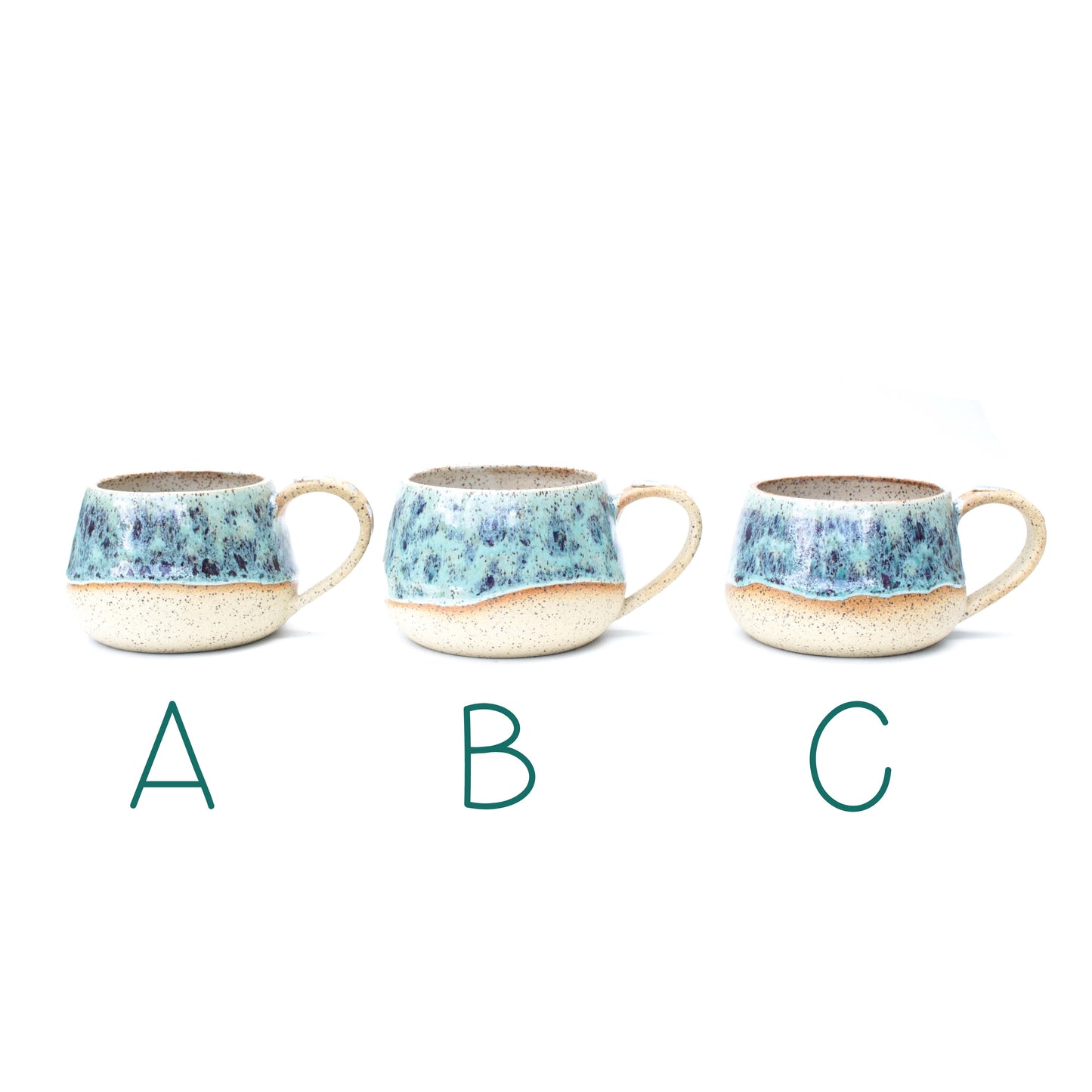 Blue Raspberry Speckled Stoneware Mug