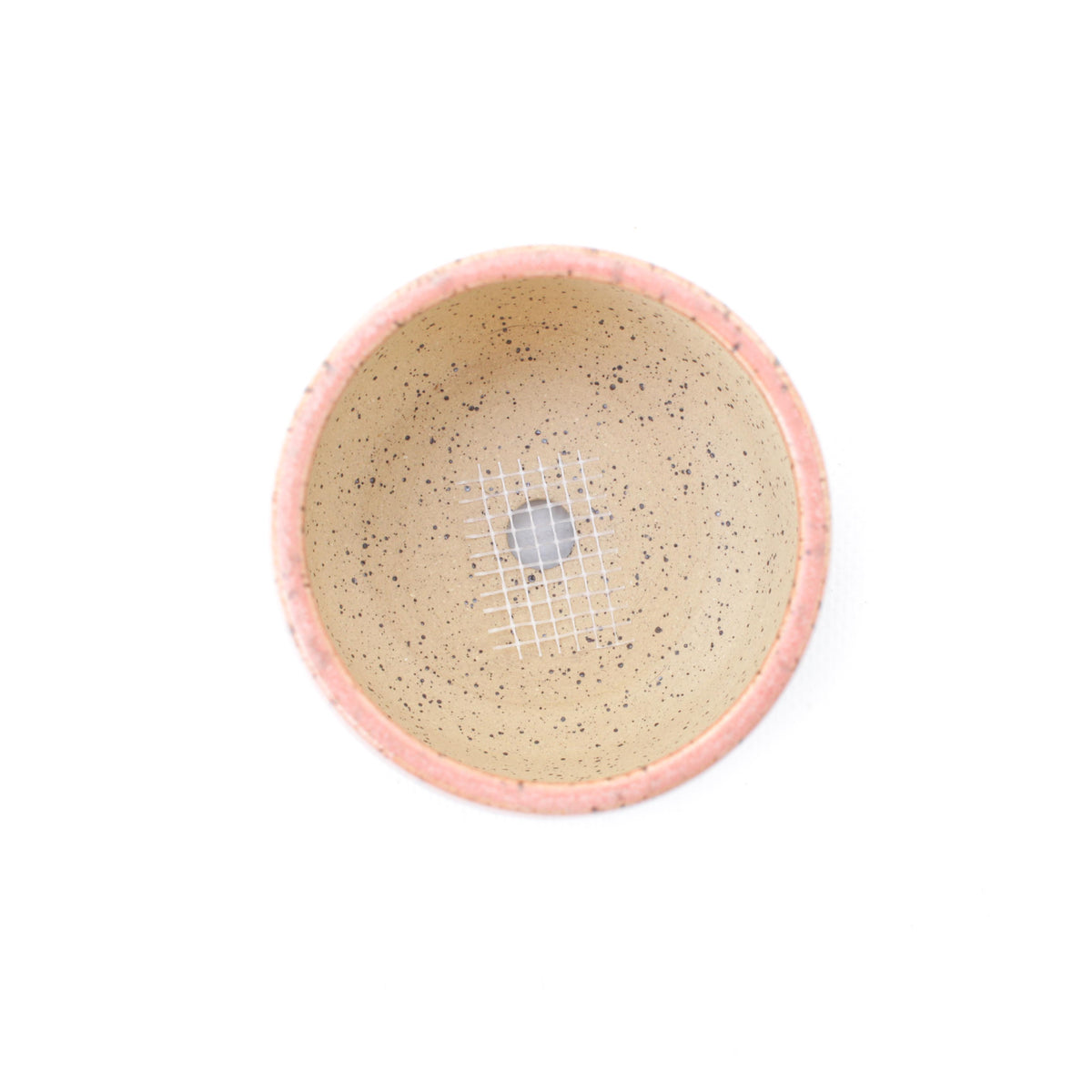 3" Pink Speckled Stoneware Planter Pot