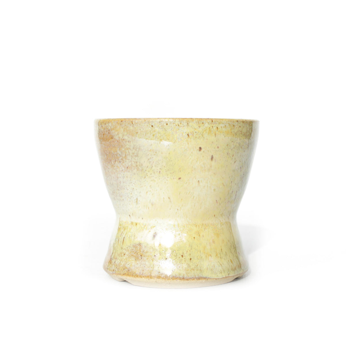 3" Buff Crystalline Stoneware Planter Pot