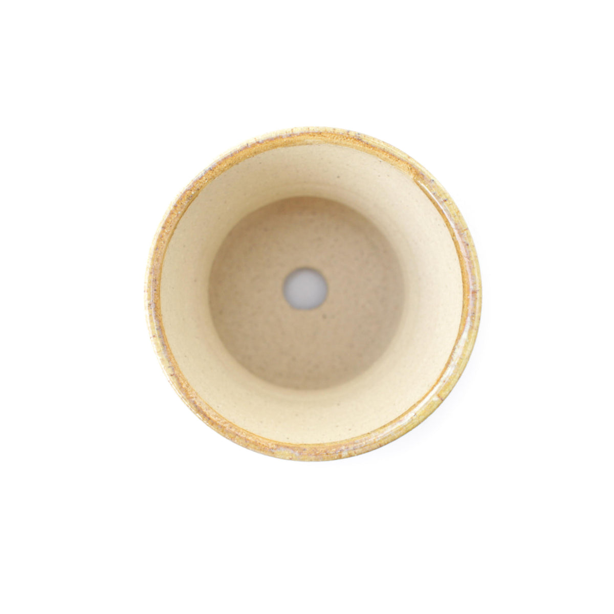 3" Buff Crystalline Stoneware Planter Pot