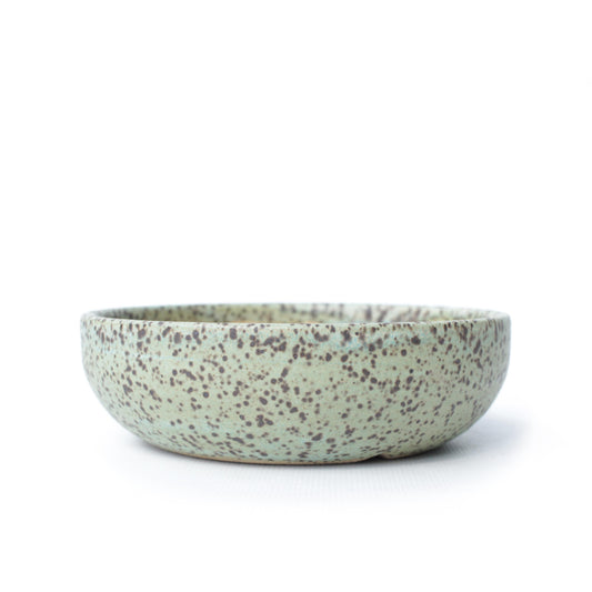 Turquoise Speckled Stoneware Planter Pot 5"