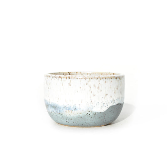 3" Blue & White Speckled Stoneware Planter Pot