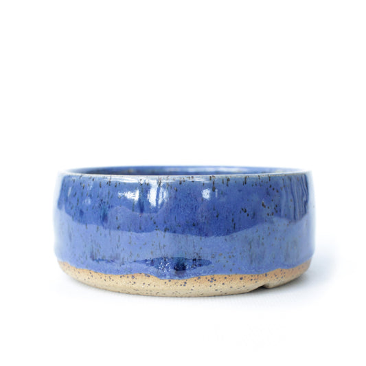 4" Blue Violet Speckled Stoneware Bonsai Pot